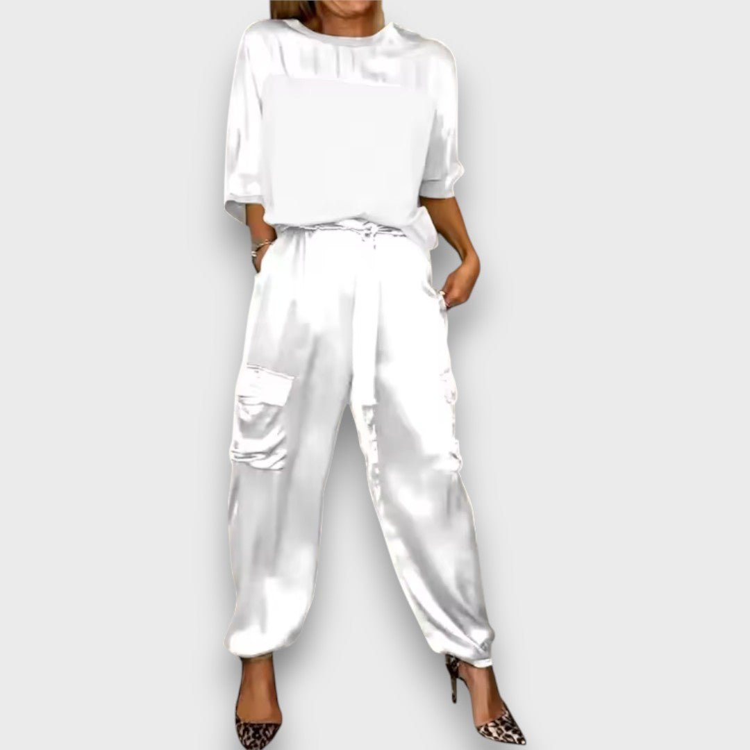 Avelan | Satin Two Piece Set