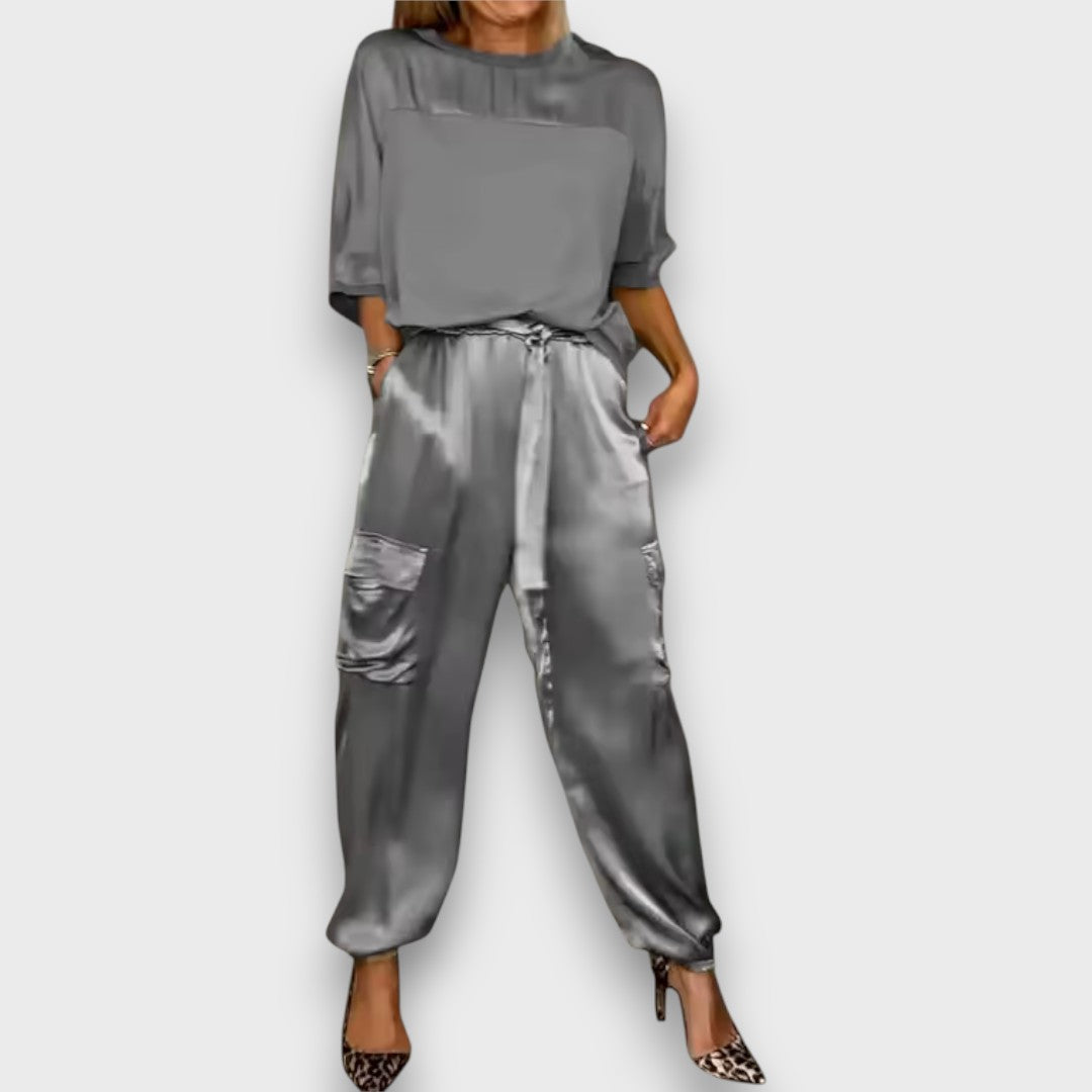 Avelan | Satin Two Piece Set
