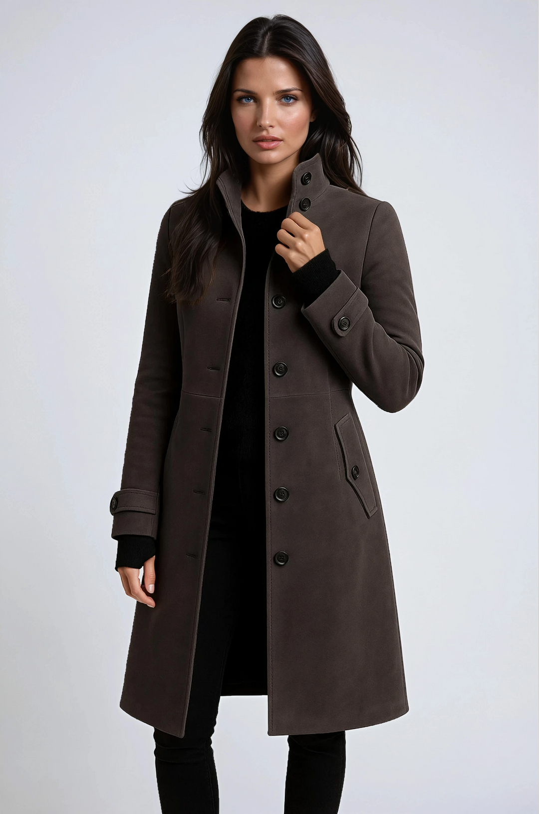 Isolde | High Collar Trench Coat