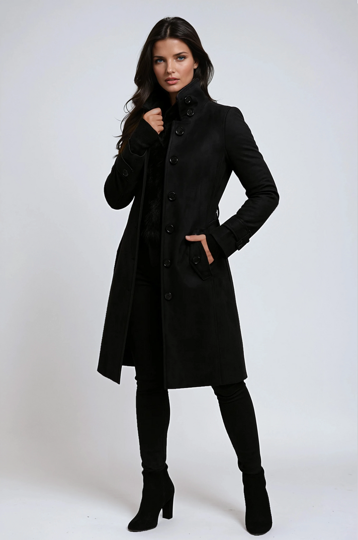 Isolde | High Collar Trench Coat