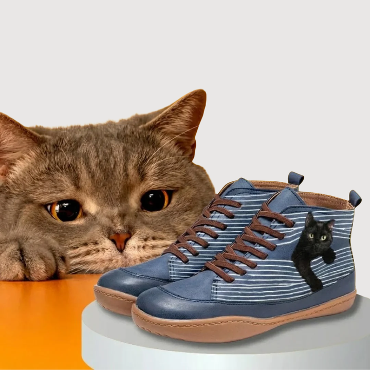 Elisen | Cat Print Trainers