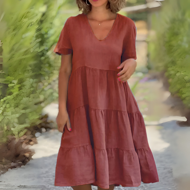 Luce | Relaxed V-Neck Dress