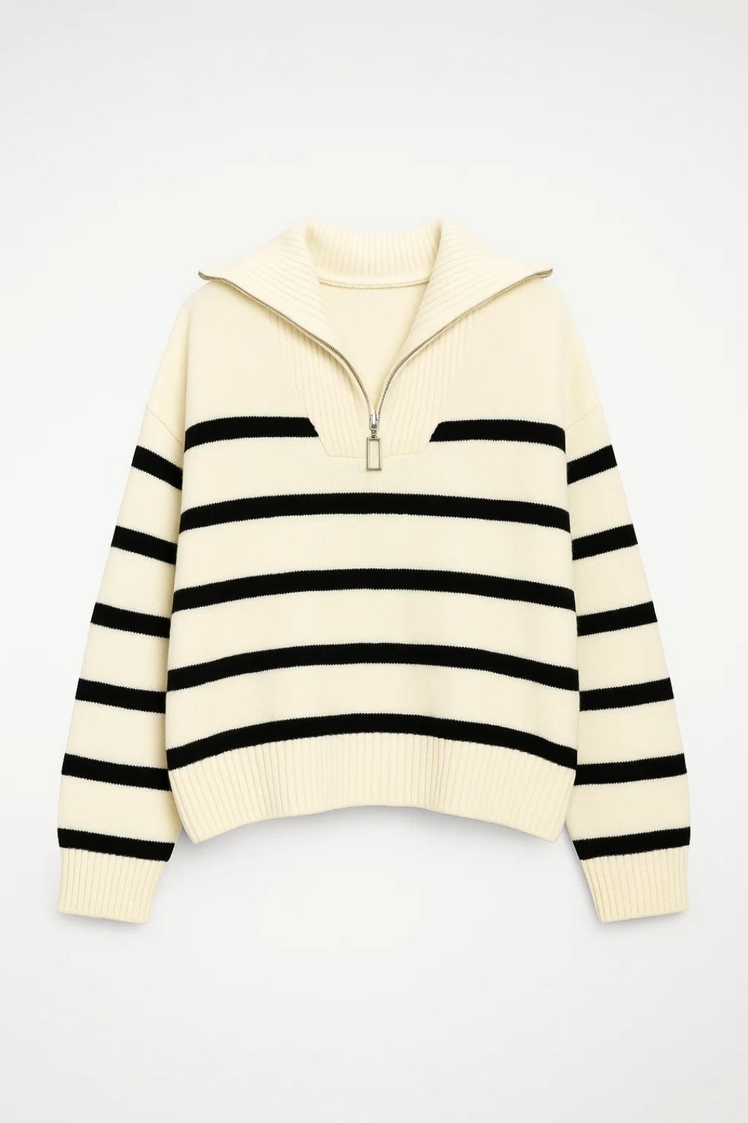 Kairis | Zip Collar Knit Sweater