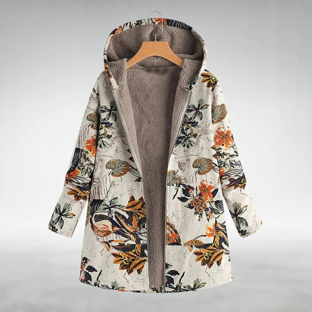 Florleece | Elegant Floral Fleece Jacket