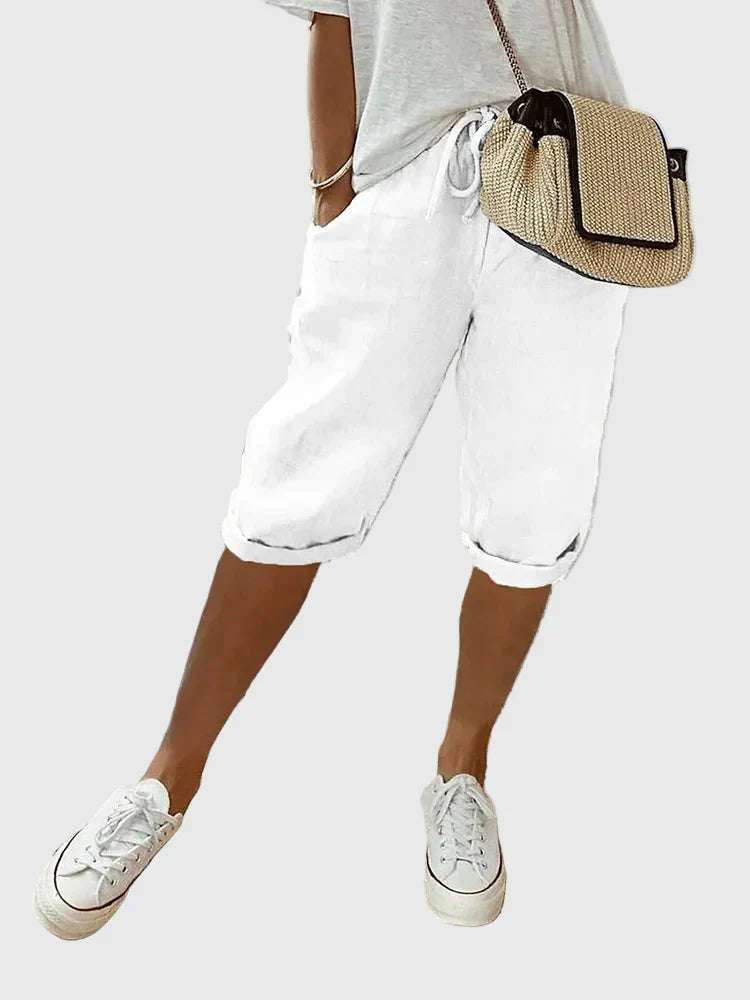 Grace | Cotton Linen Shorts