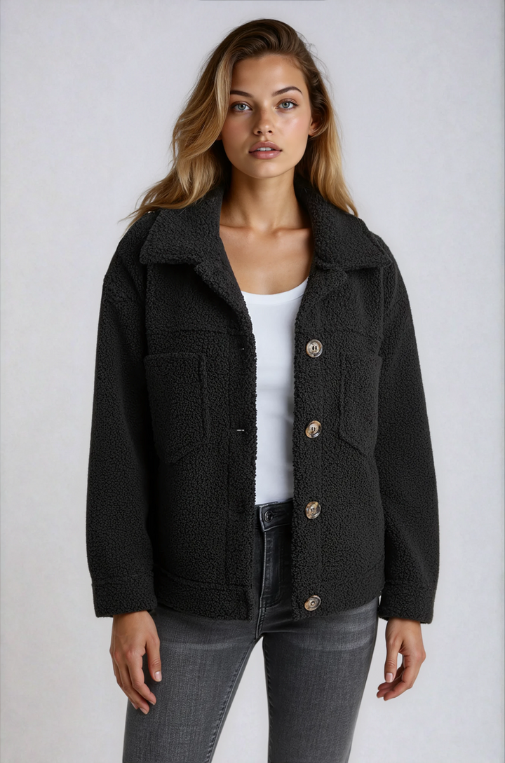 Vespera | Teddy Button Jacket