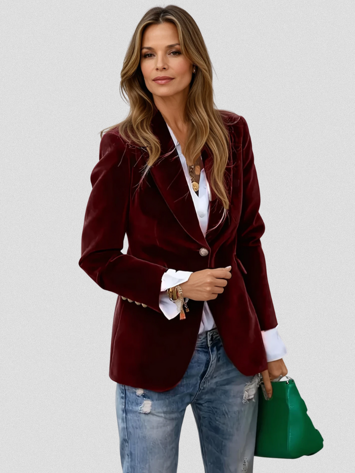Luna | Slim Fit Velvet Blazer