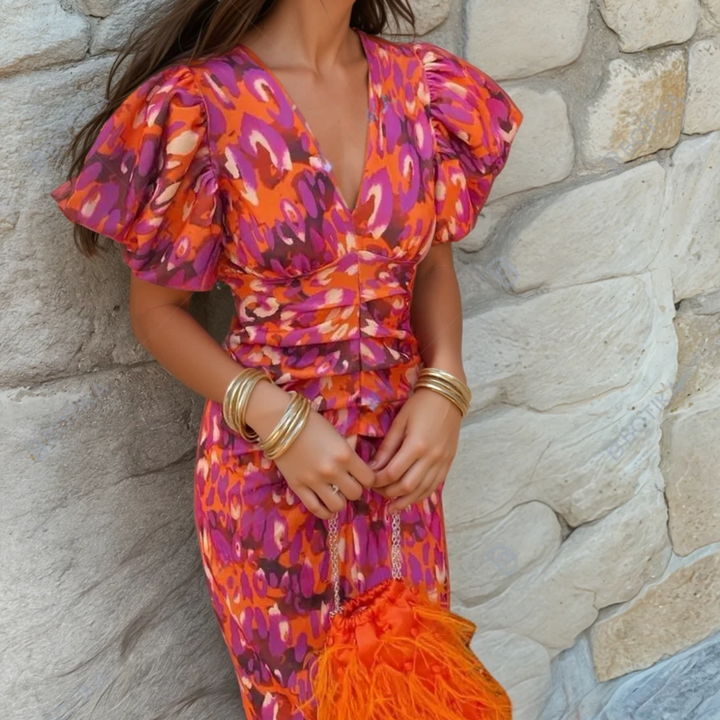 Carole | Vibrant Print Dress