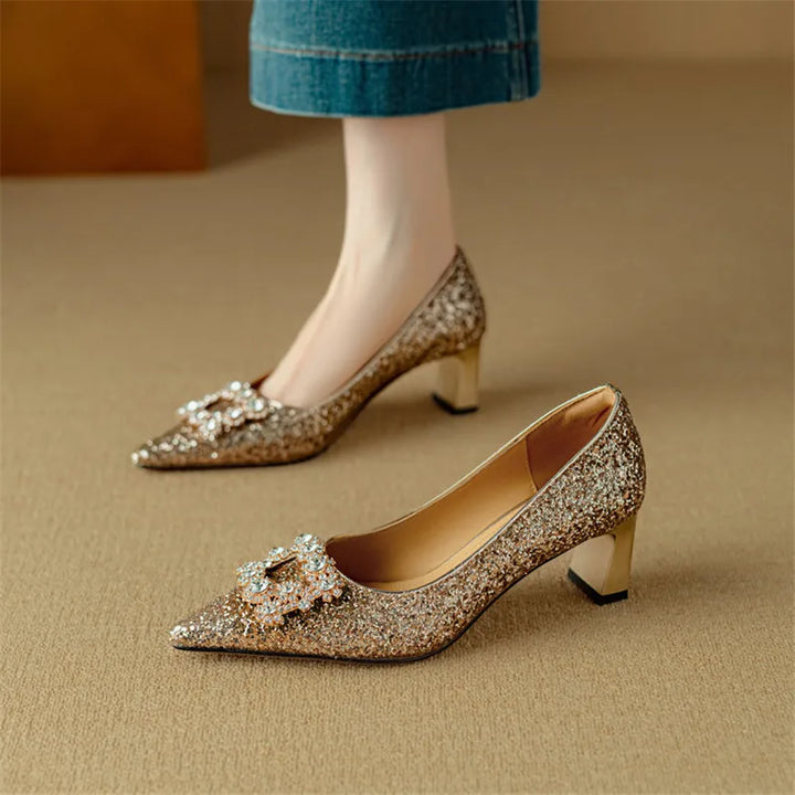 Gloria | Glitter Detail Pumps