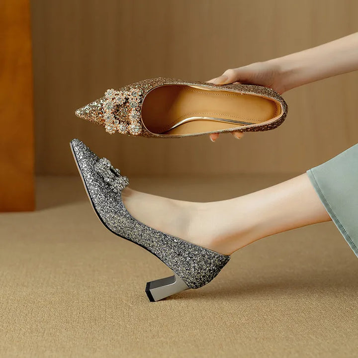 Gloria | Glitter Detail Pumps
