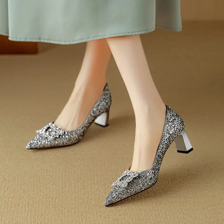 Gloria | Glitter Detail Pumps