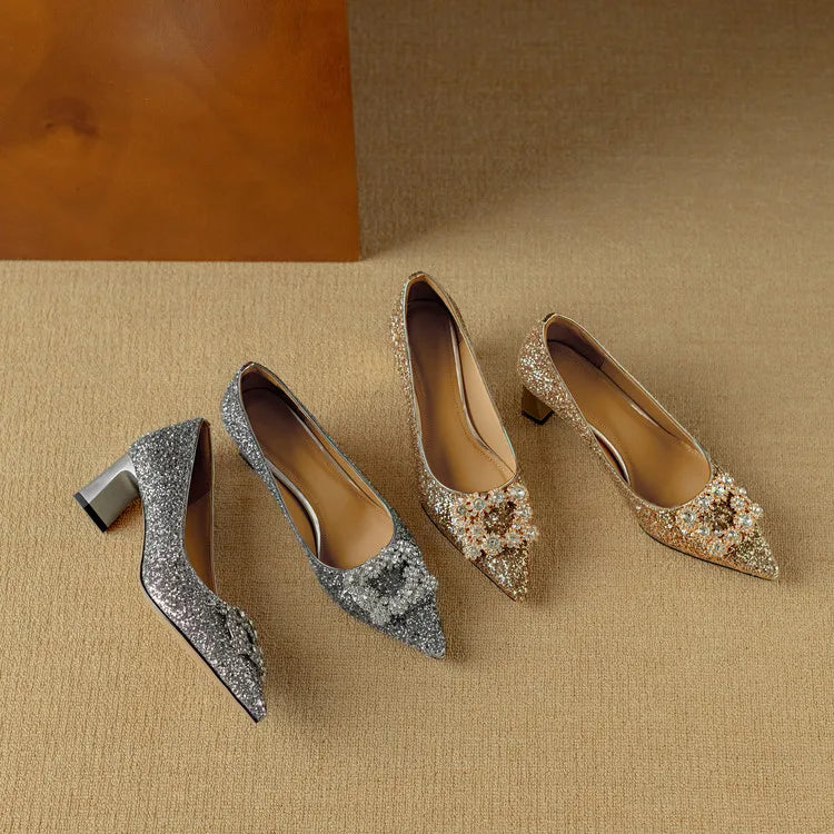 Gloria | Glitter Detail Pumps