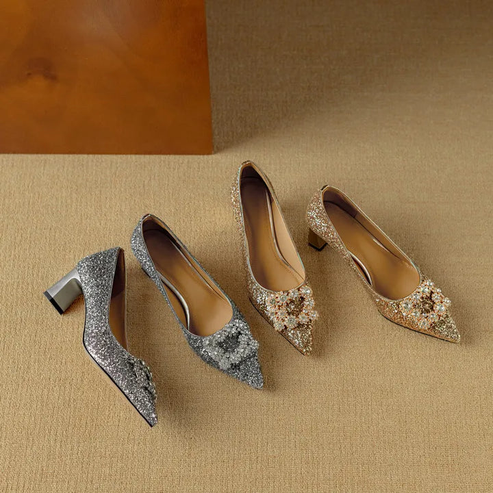 Gloria | Glitter Detail Pumps