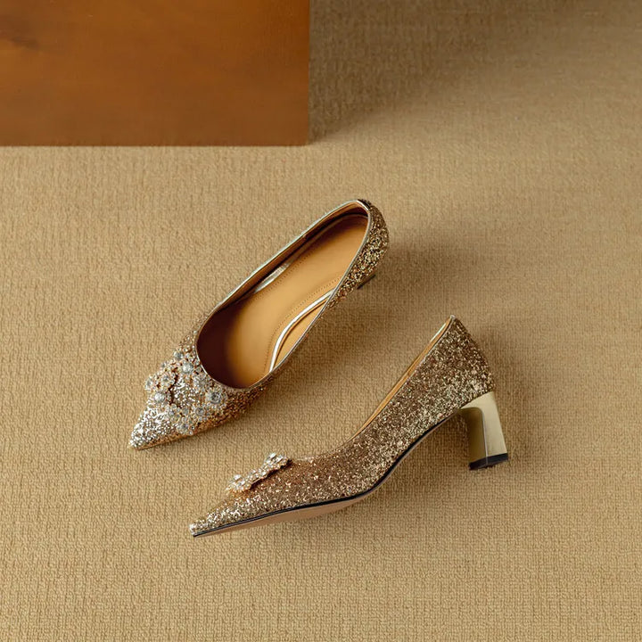 Gloria | Glitter Detail Pumps