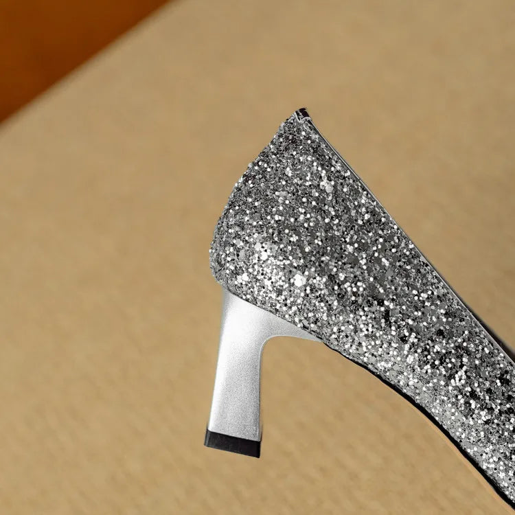 Gloria | Glitter Detail Pumps