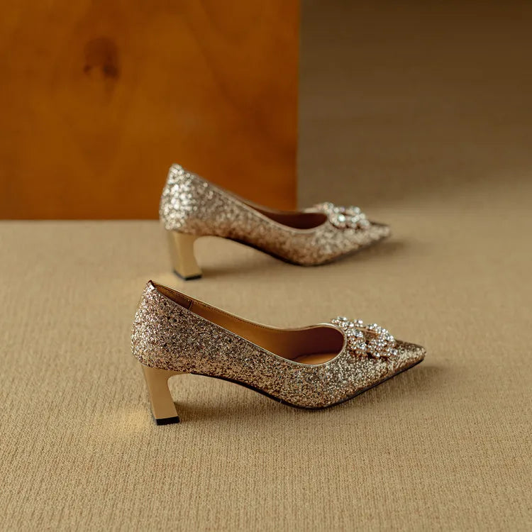 Gloria | Glitter Detail Pumps