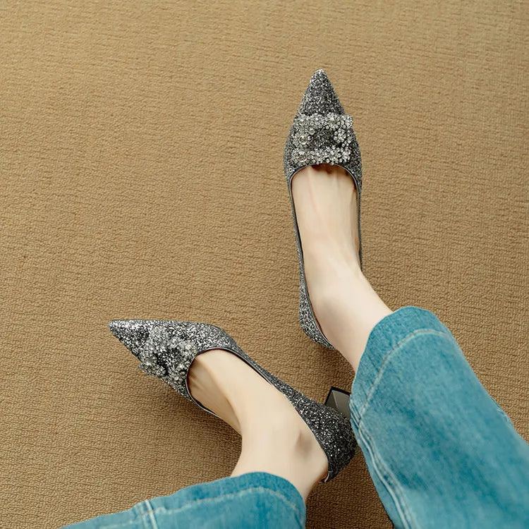 Gloria | Glitter Detail Pumps