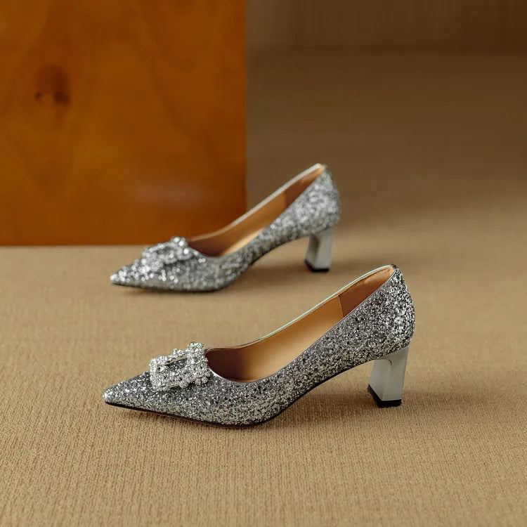 Gloria | Glitter Detail Pumps