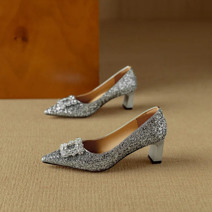 Gloria | Glitter Detail Pumps