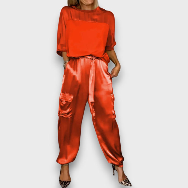 Avelan | Satin Two Piece Set