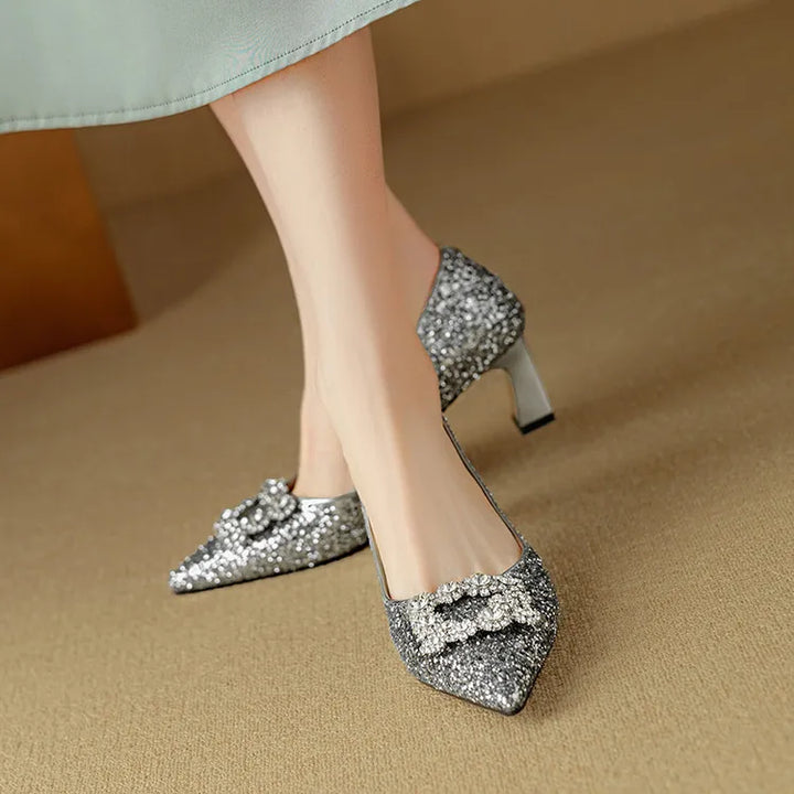 Gloria | Glitter Detail Pumps
