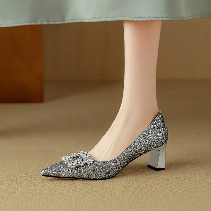 Gloria | Glitter Detail Pumps