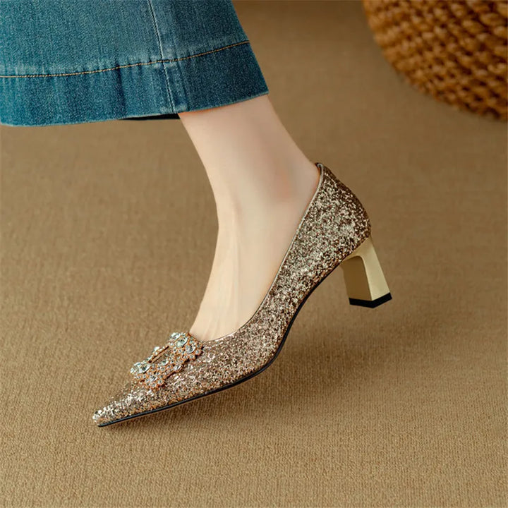 Gloria | Glitter Detail Pumps