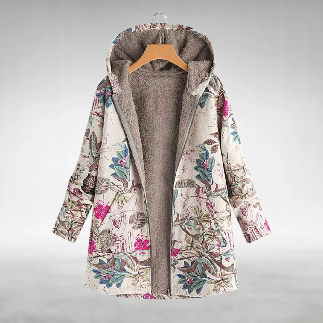 Florleece | Elegant Floral Fleece Jacket