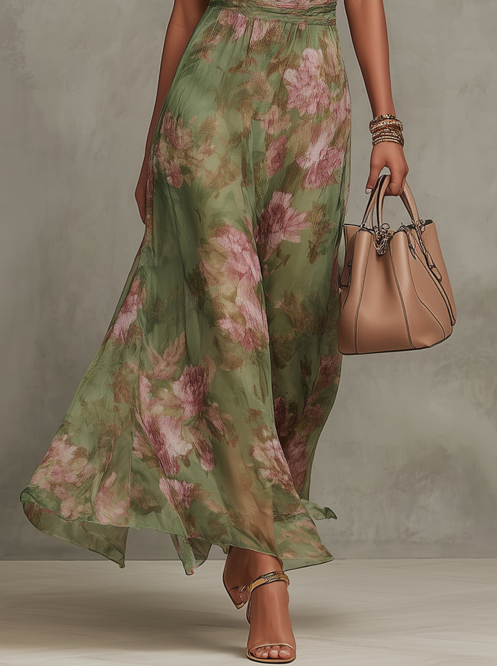 Mirelle | Gathered Halter Midi Dress