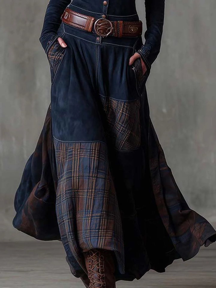 Azucena - Maxi Suede Dress with Belt