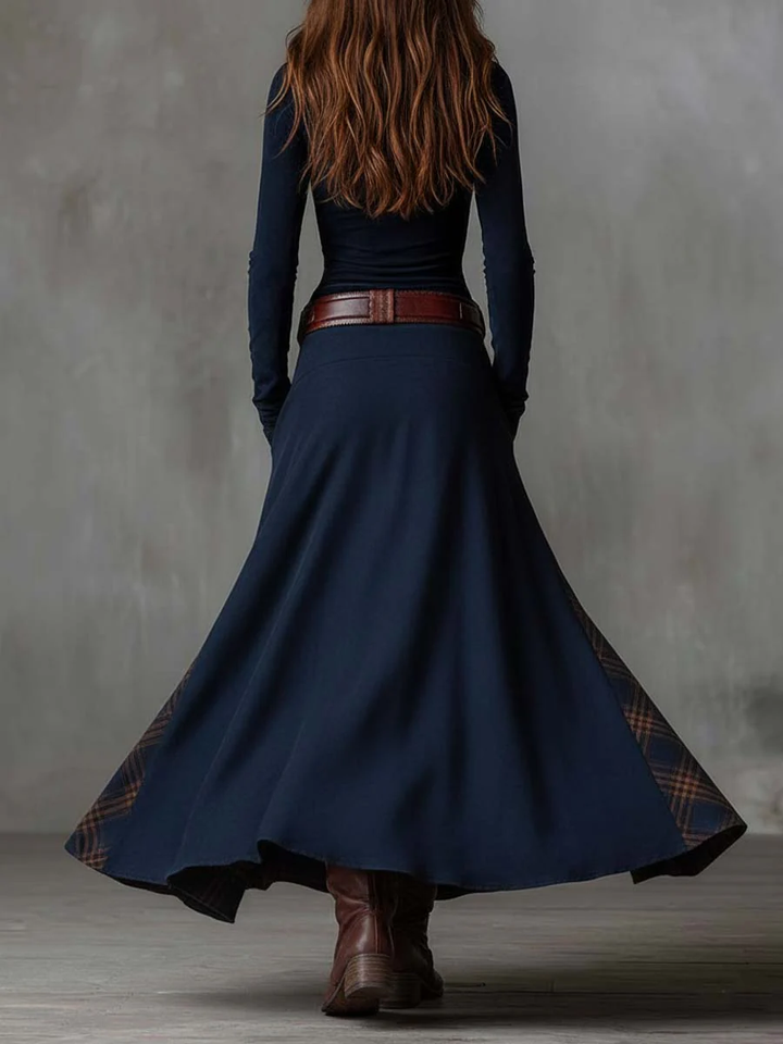 Azucena - Maxi Suede Dress with Belt