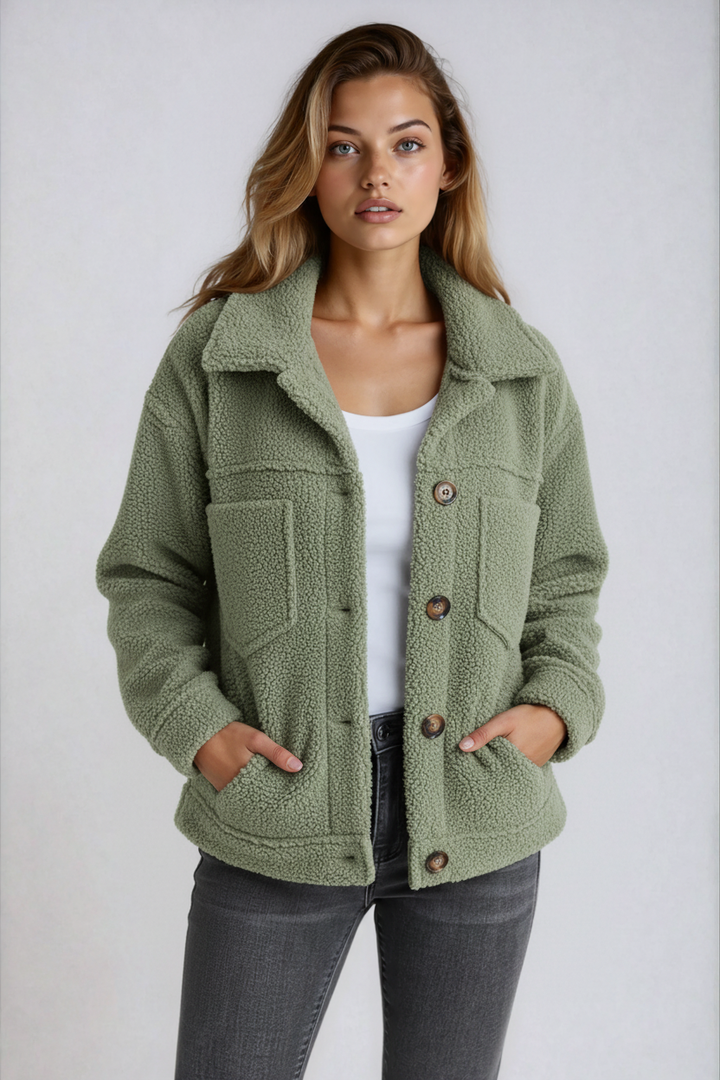 Vespera | Teddy Button Jacket