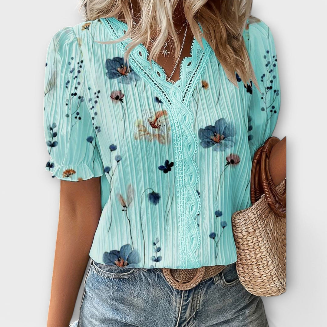 Emily | Pointed Neck Blouse