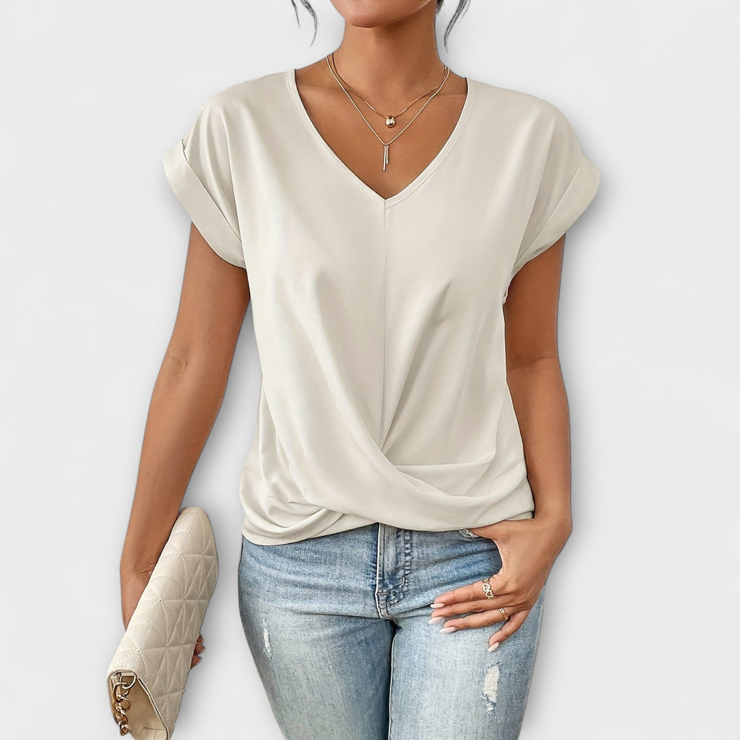 Eloise | Knot Detail V-Neck Top