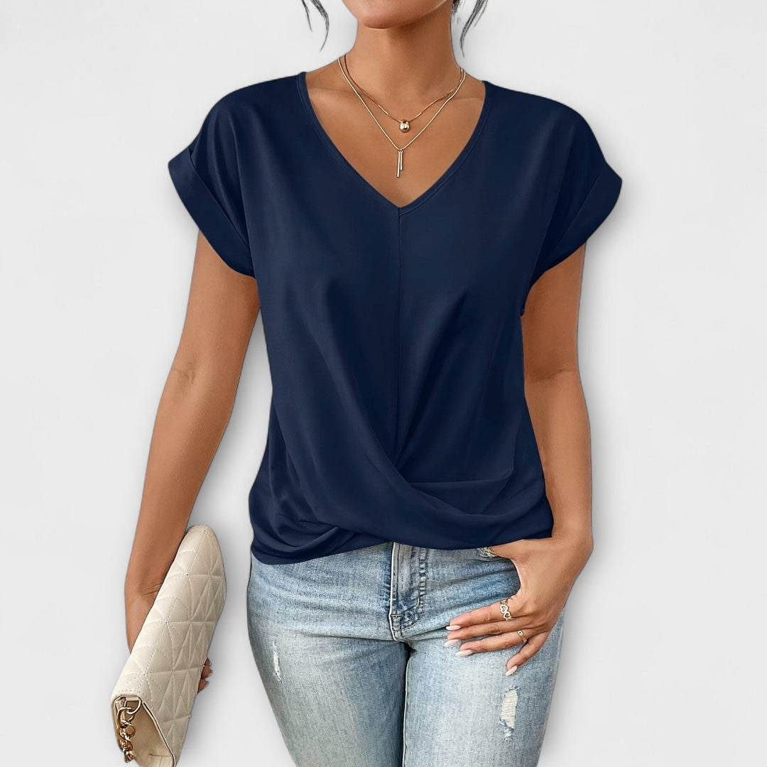 Eloise | Knot Detail V-Neck Top