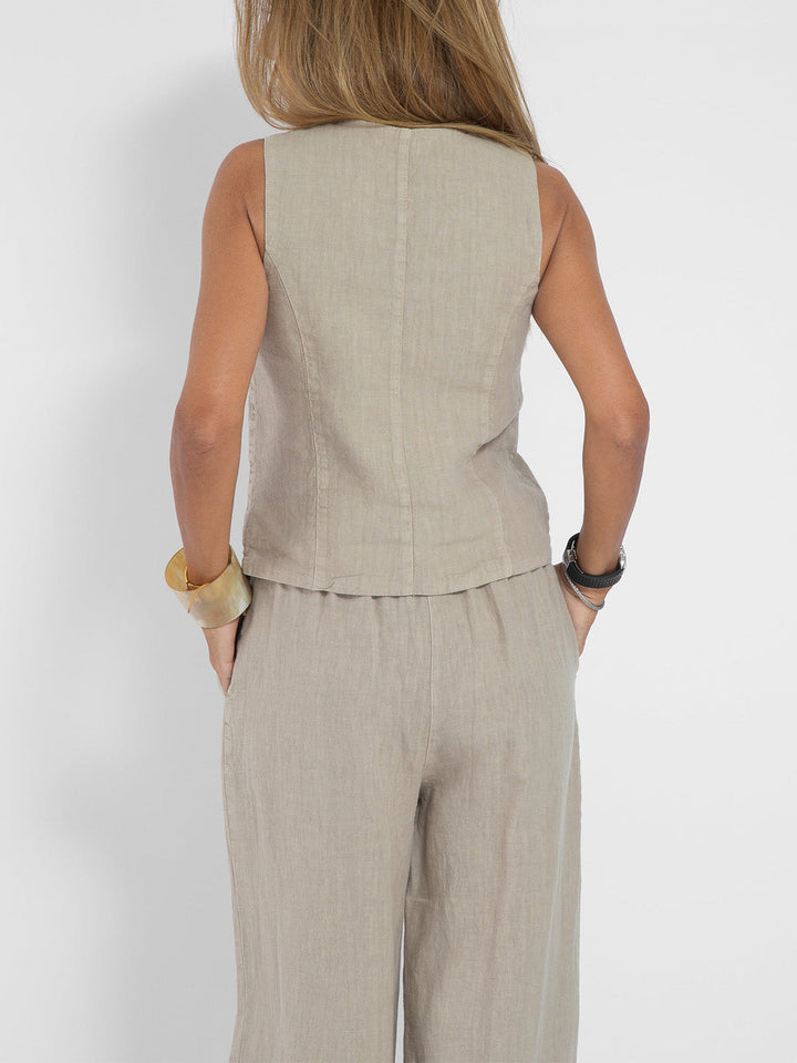 Aira | Vest & Wide Leg Trouser Set