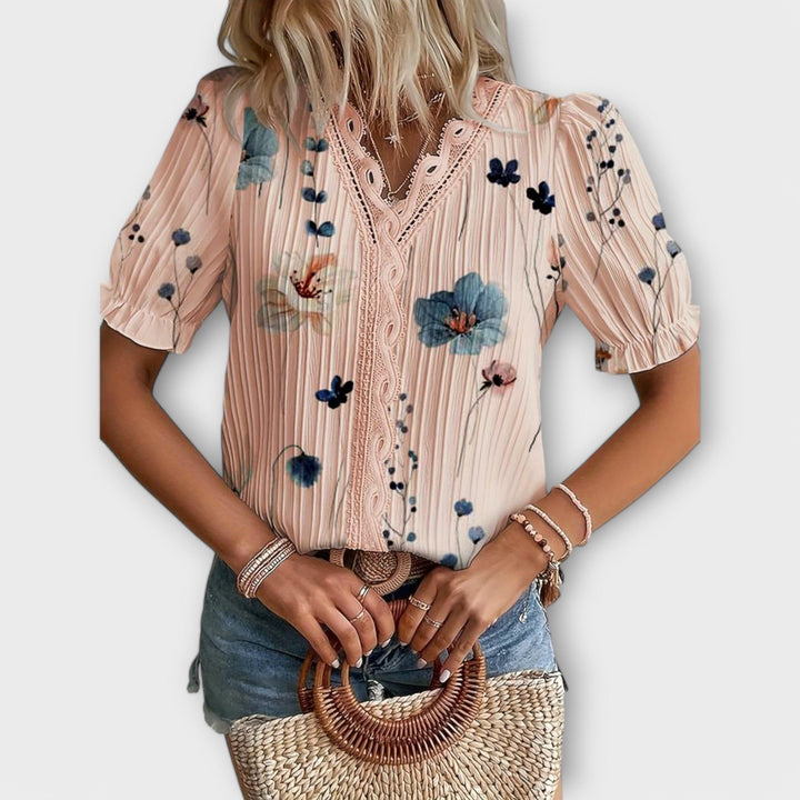 Emily | Pointed Neck Blouse