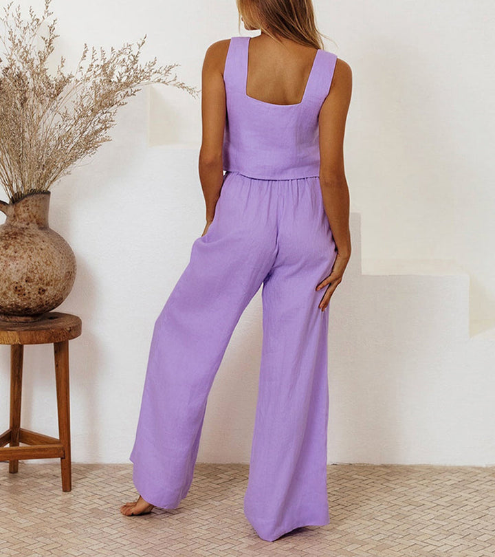Megan | Top & Wide Leg Trouser Set