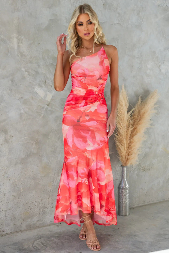 Nyla | Irregular Hem Floral Party Dress