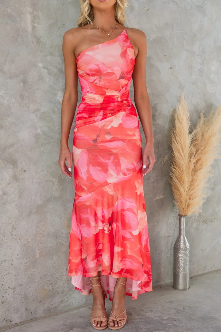 Nyla | Irregular Hem Floral Party Dress