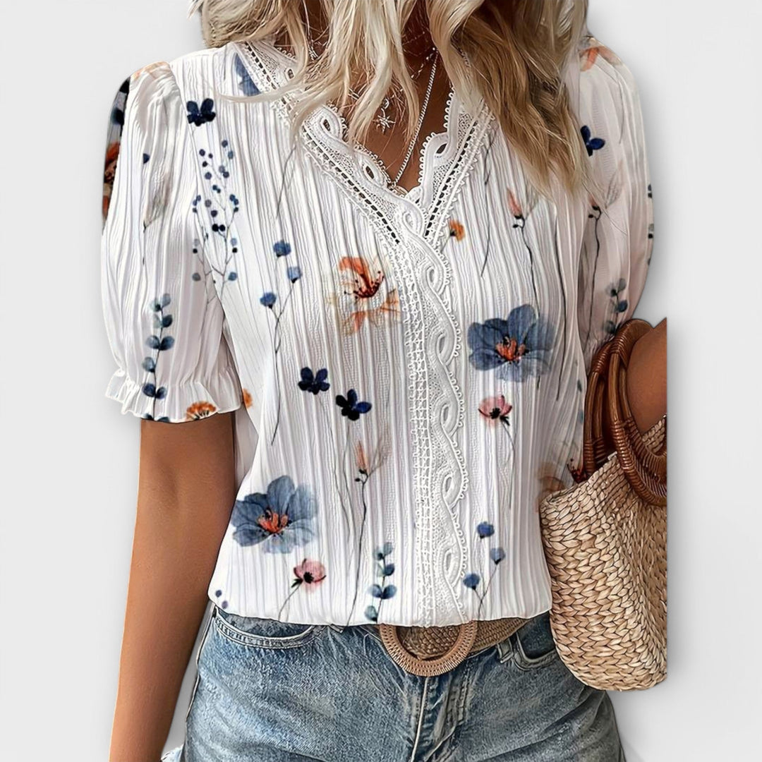 Emily | Pointed Neck Blouse