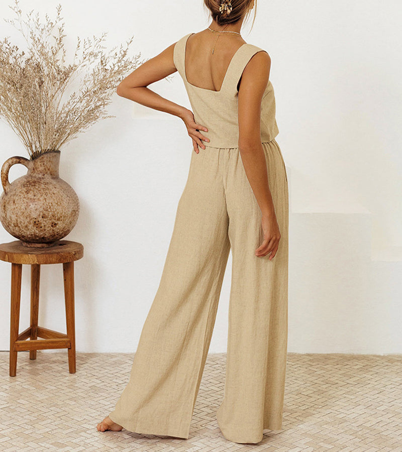 Megan | Top & Wide Leg Trouser Set