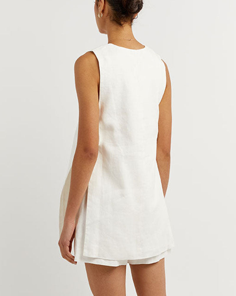 Fiona | Sleeveless Button Set