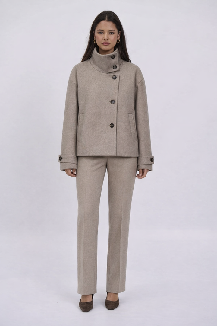 Kate | Wool Coat with High Collar
