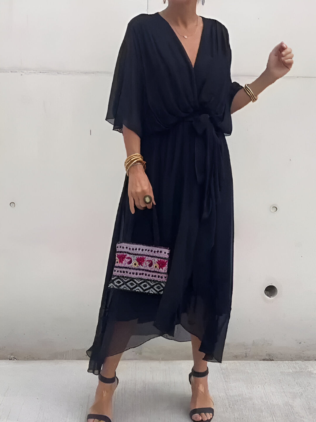 Monica | Chiffon V-Neck Dress