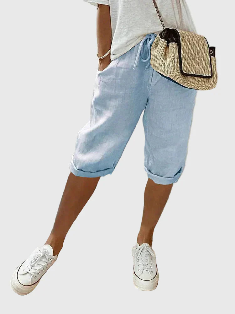 Grace | Cotton Linen Shorts