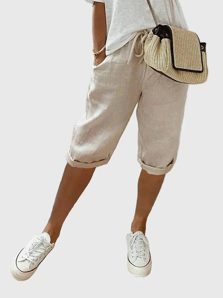 Grace | Cotton Linen Shorts