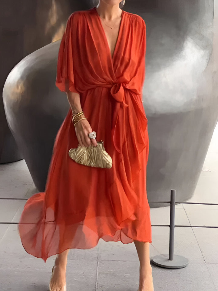 Monica | Chiffon V-Neck Dress