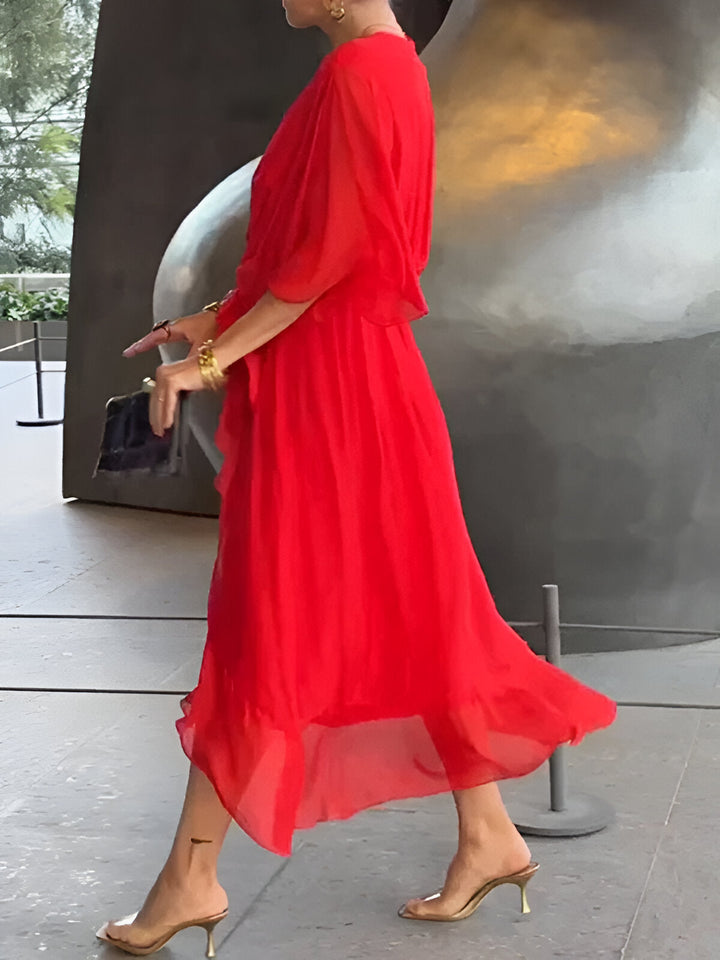 Monica | Chiffon V-Neck Dress