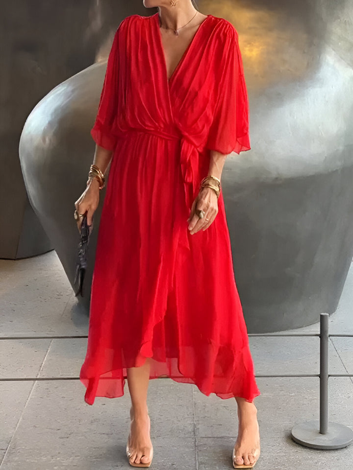 Monica | Chiffon V-Neck Dress